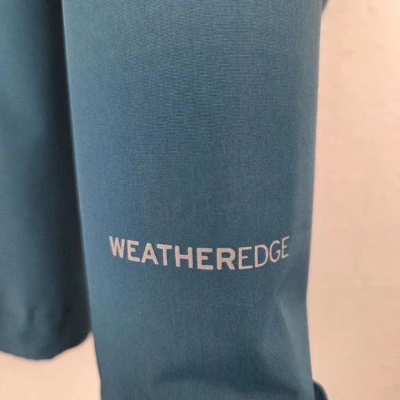 Eddie Bauer WeatherEdge Rain Jacket Womens XL Blue Hooded Full Zip Outdoor Coat - Picture 8 of 12